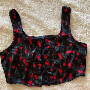 Cherry corset top